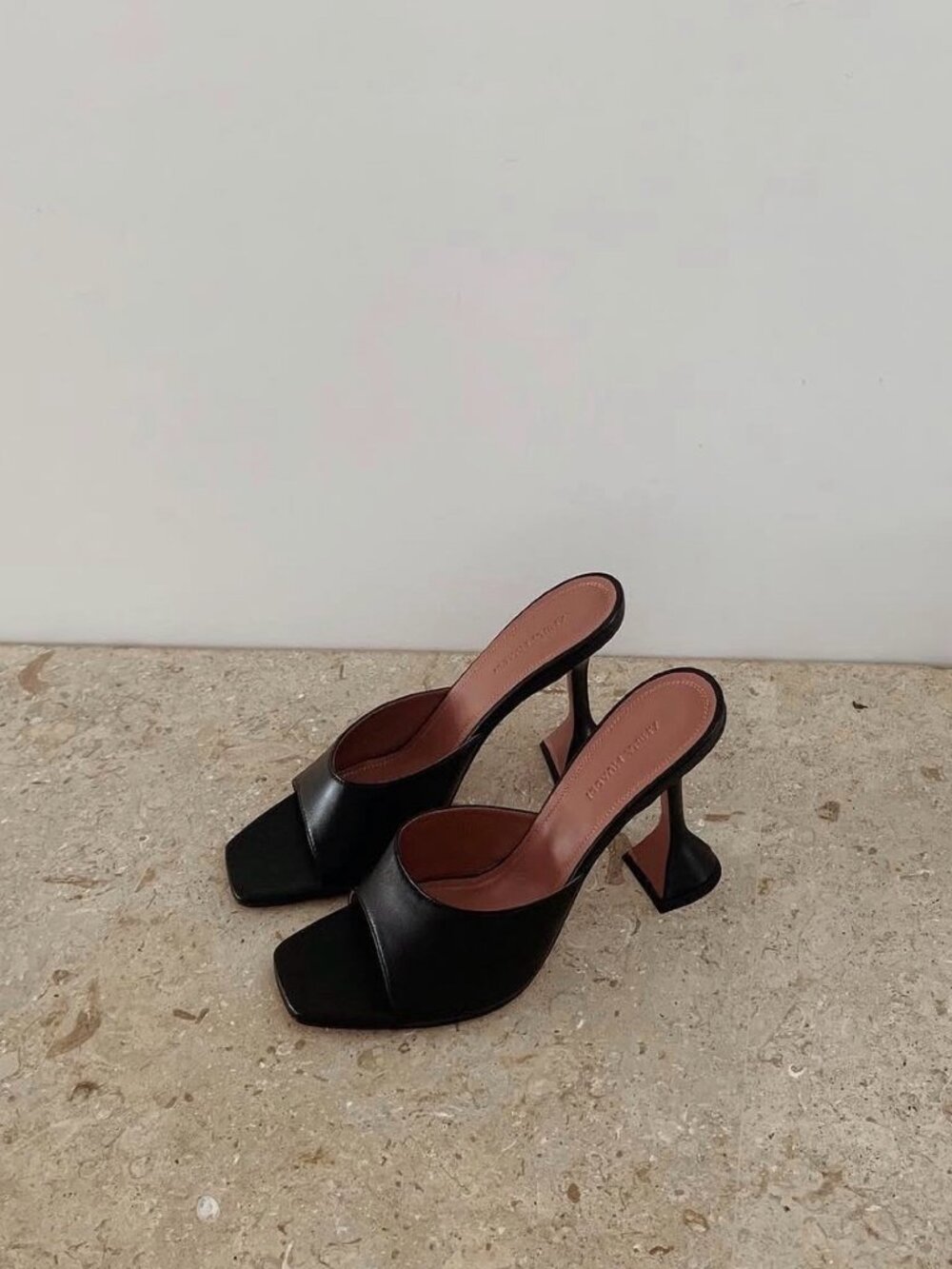 Amina Muaddi Lupita Leather Mules US 9 EU 40